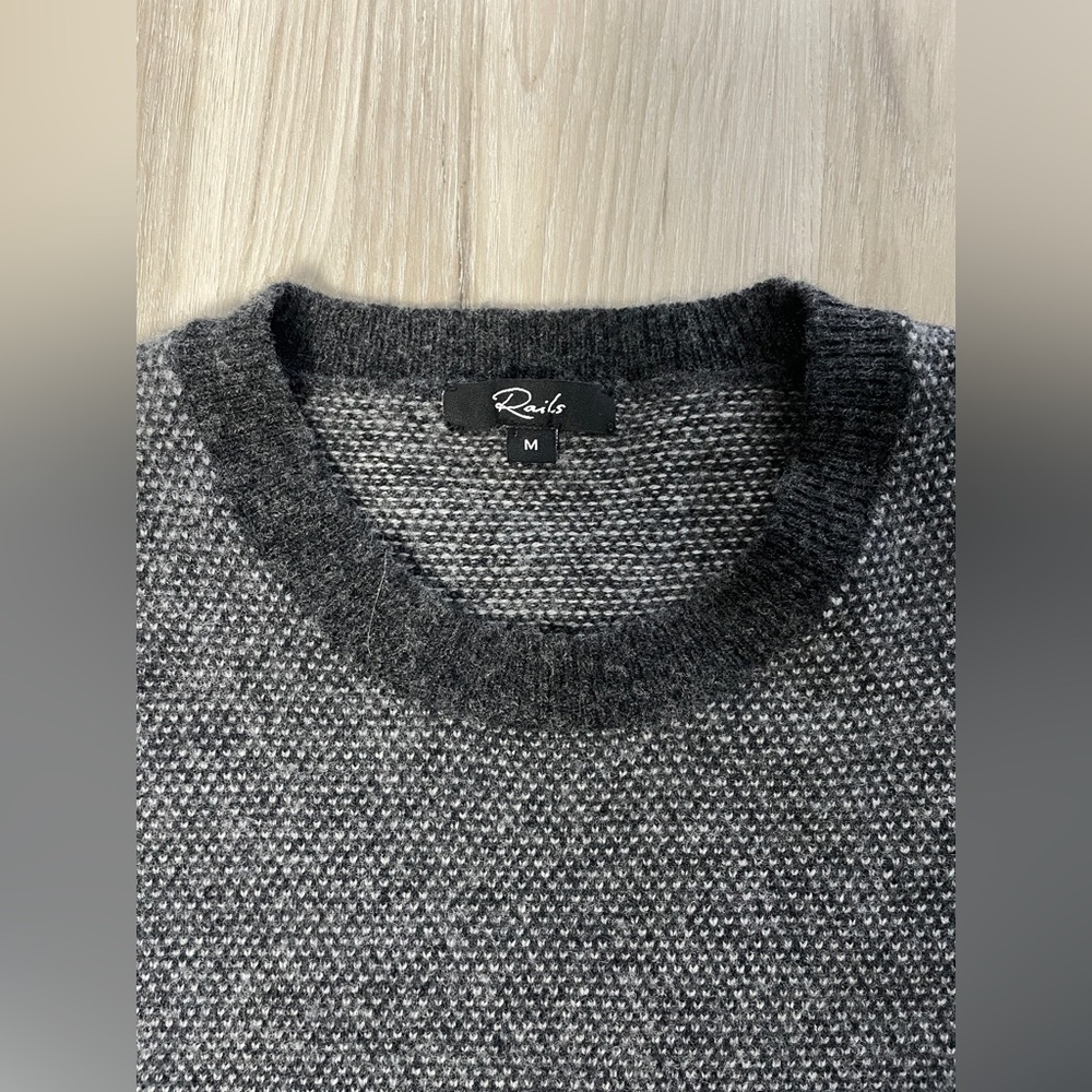 Rails Charcoal Ice Rune Wool Sweater Jumper Size … - image 4